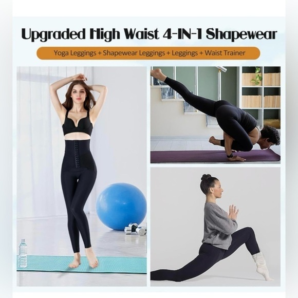 High Waist Shapewear, Tummy Control Leggings, Butt Lifting Body Shaper Large - Picture 3 of 10
